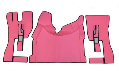 Kunstleder Fußmattenset für Volvo FH Aero FH5 FH4 in pink glatt 