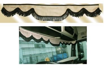 Frontscheibenborde in beige-schwarz für Man Scania Volvo Mercedes Iveco Daf Renault 