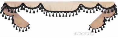 Frontscheibenborde in beige-schwarz für Man Scania Volvo Mercedes Iveco Daf Renault 