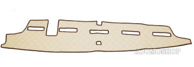 Armaturenabdeckung aus Kunstleder für Volvo FH4, FH5 mit Kollisionswarner , beige-matt,umr. braun 