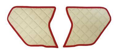 Türverkleidung für Scania S und R New Generation ab 2017, Kunstleder in beige Umr. rot matt 