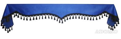 Frontscheibenborde in blau-schwarz für Man Scania Volvo Mercedes Iveco Daf Renault, Spitz  