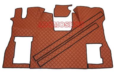 Kunstleder Fußmatten für SCANIA S ab 2017 Die neue S-Baureihe, klappbar in braun-matt 