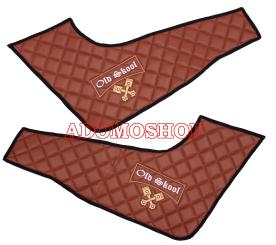 Türverkleidung für Volvo FH4, FH5 Kunstleder in braun-schwarz, matt, Old Skool 