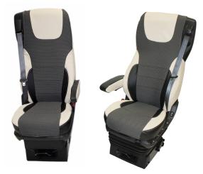 Sitzbezüge aus Kunstleder für , xf 106 mit Grammersitzen, beige, ohne Logo 