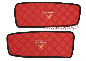 Türverkleidung für DAF XF 106, Kunstleder in rot umr. schwarz-matt, old skool 