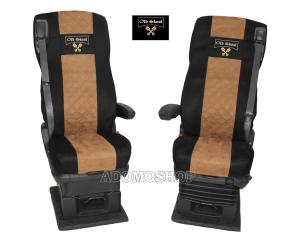 Sitzbezüge für Daf xf 106,105 Grammer-Sitze schwarz-braun, Old Skool 