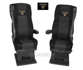 Sitzbezüge für Daf xf 106,105 Grammer-Sitze schwarz, Old Skool  