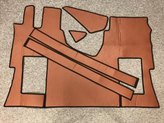 Lkw Kunstlederfußmatten für MP5 MP4, braun-glatt, schmales Haus, flacher Boden, Beifahrer luftgefedert 