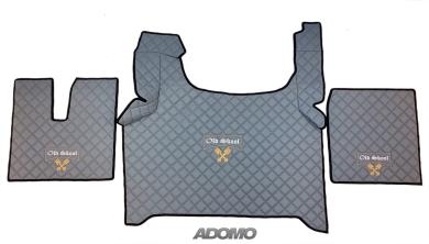 Kunstlederfußmatten für Man TGX ab 2020 grau Old Skool 