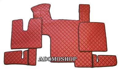 Kunstleder Fussmatten für MAN TGX ab 2007 bordorot 