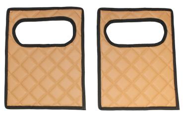 Kühlschranktürverkleidung aus Kunstleder für Actros MP5 und MP4, cappucino-schwarz umr.-matt 