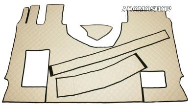 Kunstlederfußmatten Set für MP5 und MP4 beige-matt, klappbar 8 CM