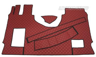 Kunstlederfußmatten Set für MP5 und MP4 bordeux klappbarer Beifahrersitz 