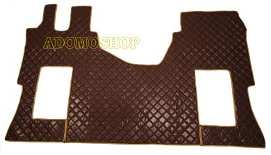 Lkw Kunstlederfußmatten für Actros MP5 und MP4, Luftgefederter Beifahrersitz in braun  