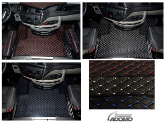 Kunstlederfußmatten mit Doppelnaht gesteppt für Man TGX ab 2020 