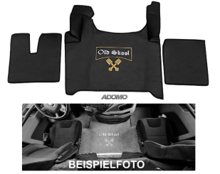 Kunstlederfußmatten für Man TGX ab 2020 schwarz, großes Logo 