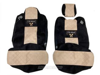 Sitzbezüge für Renault T ab 2014 schwarz-beige Old Skool 