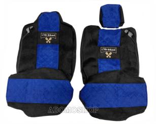 Sitzbezüge für Renault T ab 2014 schwarz-blau Old Skool 