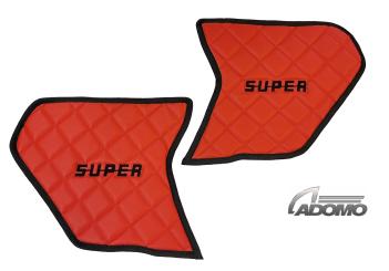 Türverkleidung für Scania S und R New Generation ab 2017, Kunstleder in rot Umr. schwarz matt SUPER 