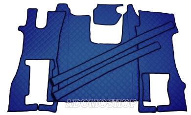 Kunstleder Fußmatten für SCANIA R ab 2017 Die neue R-Baureihe, klappbarer Beifahrersitz in Blau 