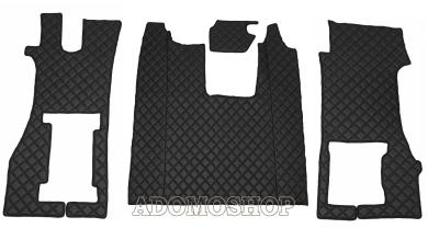 Kunstleder Fußmatten für SCANIA R ab 2017 Die neue R-Baureihe,schwarz-matt, klappbarer Beifahrersitz 