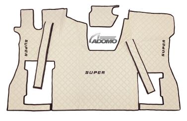 Kunstleder Fußmatten für SCANIA S ab 2017, klappbar in beige-matt, SUPER 