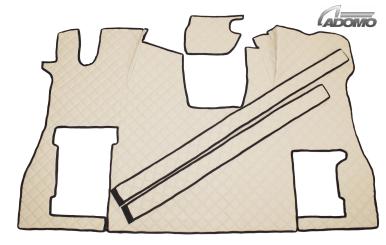 Kunstleder Fußmatten für SCANIA S ab 2017 Die neue S-Baureihe, klappbar in beige-matt 