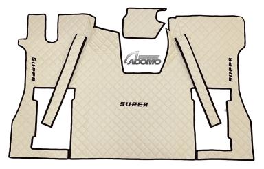 Kunstleder Fußmatten für SCANIA S ab 2017  in Beige-matt, drehbar/Luft SUPER 