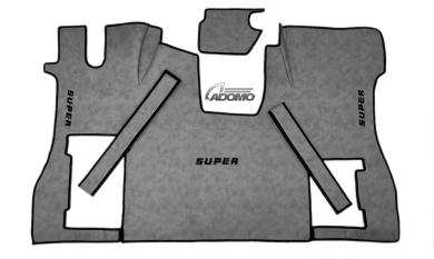 Kunstleder Fußmatten für SCANIA S ab 2017 klappbar in grau GLATT SUPER 