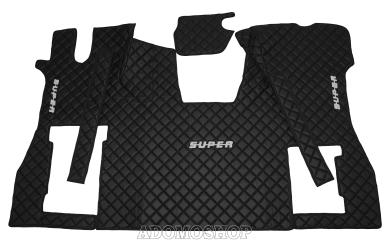 Kunstleder Fußmatten für SCANIA S ab 2017, klappbar in schwarz-matt, SUPER 