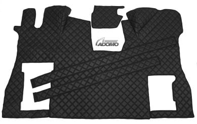 Kunstleder Fußmatten für SCANIA S ab 2017 Die neue S-Baureihe, klappbar in schwarz-matt 