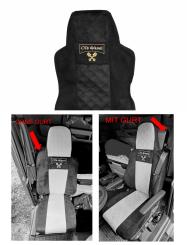 Sitzbezüge für neuen MAN TGX, TGS ab 2020 1 Gurt, schwarz, Old Skool 