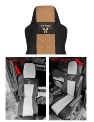 Sitzbezüge für neuen MAN TGX, TGS ab 2020 1 Gurt, schwarz-braun, Old Skool 