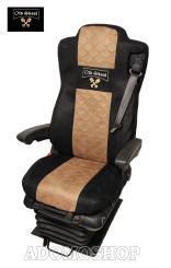 Sitzbezug NUR Fahrerseite für MP5 MP4 ACTROS L ab 2024 schwarz - braun 