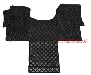 Kunstlederfußmatten für Sprinter 2-er Sitzer ab 2006, schwarz, matt 