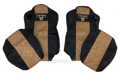 Sitzbezüge für Iveco S-way ab 2020 schwarz-braun, Old Skool 