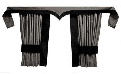 LKW Gardinen für SCANIA S ab 2017 grau - schwarz 