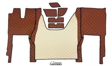 Kunstlederfußmatten für Iveco S-Way ab 2025 beige - braun, matt 