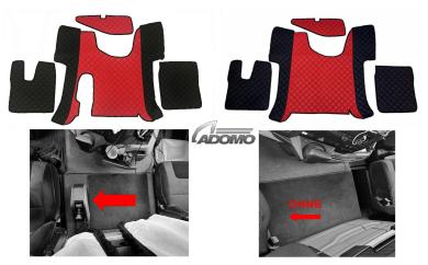 Kunstlederfußmatten Man TGS ab 2020 schwarz - rot 