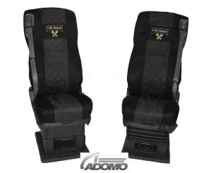 Sitzbezüge für Daf ab 2021 XF-new XG XG+, schwarz, Old Skool, luftgefedert 