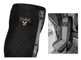 Sitzbezüge für Daf ab 2021 XF-new XG XG+, schwarz, Old Skool, klappbar 