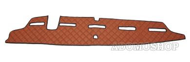 Armaturenabdeckung aus Kunstleder für Volvo FH4, FH5 mit Kollisionswarner , braun-matt 