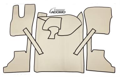 Kunstlederfußmatten mit Sitzsockel für DAF ab 2021 XG, XG+ beige GLATT 