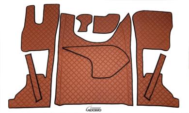 Kunstlederfußmatten mit Sitzsockel für DAF ab 2021 XG, XG+ braun 