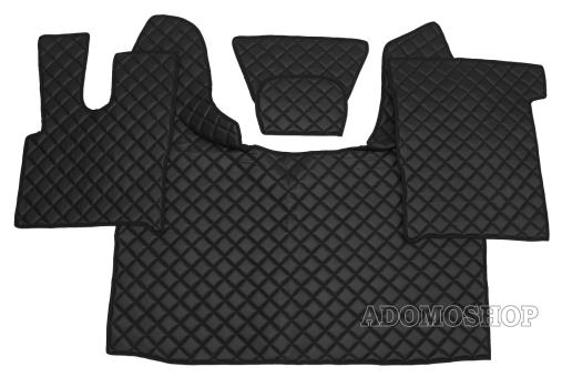 Kunstlederfußmatten  für DAF XF 106 ab 7/2017 schwarz-matt 