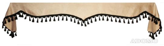 Frontscheibenborde in beige-schwarz für Man Scania Volvo Mercedes Iveco Daf Renault, Spitz 