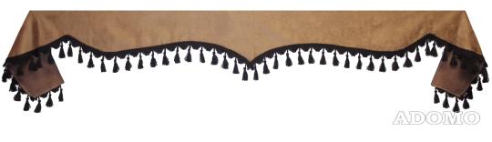 Frontscheibenborde in braun-schwarz für Man Scania Volvo Mercedes Iveco Daf Renault, Spitz  