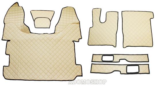 Kunstlederfußmatten mit Sitzsockel für DAF XF 106 beige 