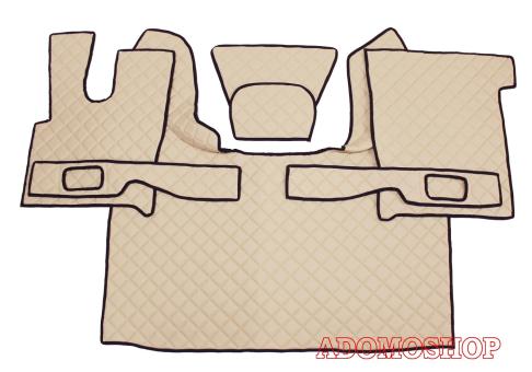 Kunstlederfußmatten mit Sitzsockel für DAF XF 106 ab 07/2017 beige 